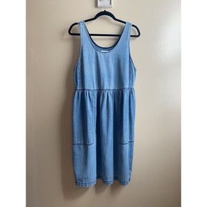 Aritzia Wilfred Free Women’s Blue Jean Slip Mini Indigo Denim Chambray Dress L